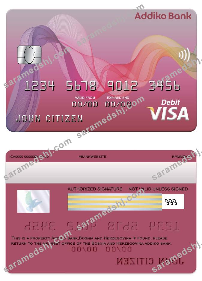 Bosnia and Herzegovina Addiko bank visa card